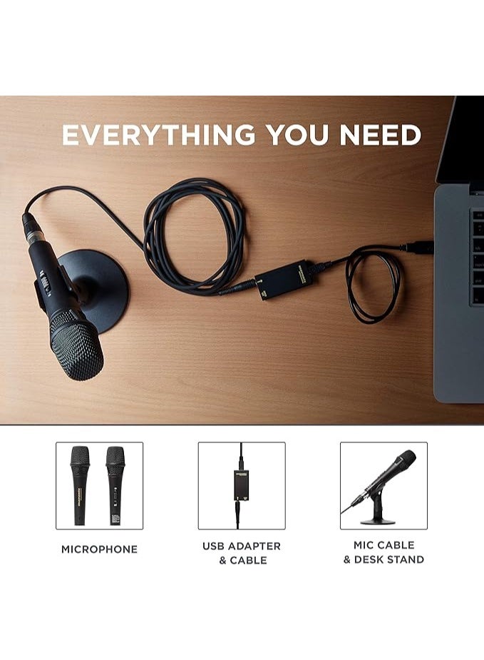Marantz - USB Condenser Microphone with Audio Interface, Mic Cable and Desk Stand - for Podcast Projects, Streaming and Recording Instruments - Image 2