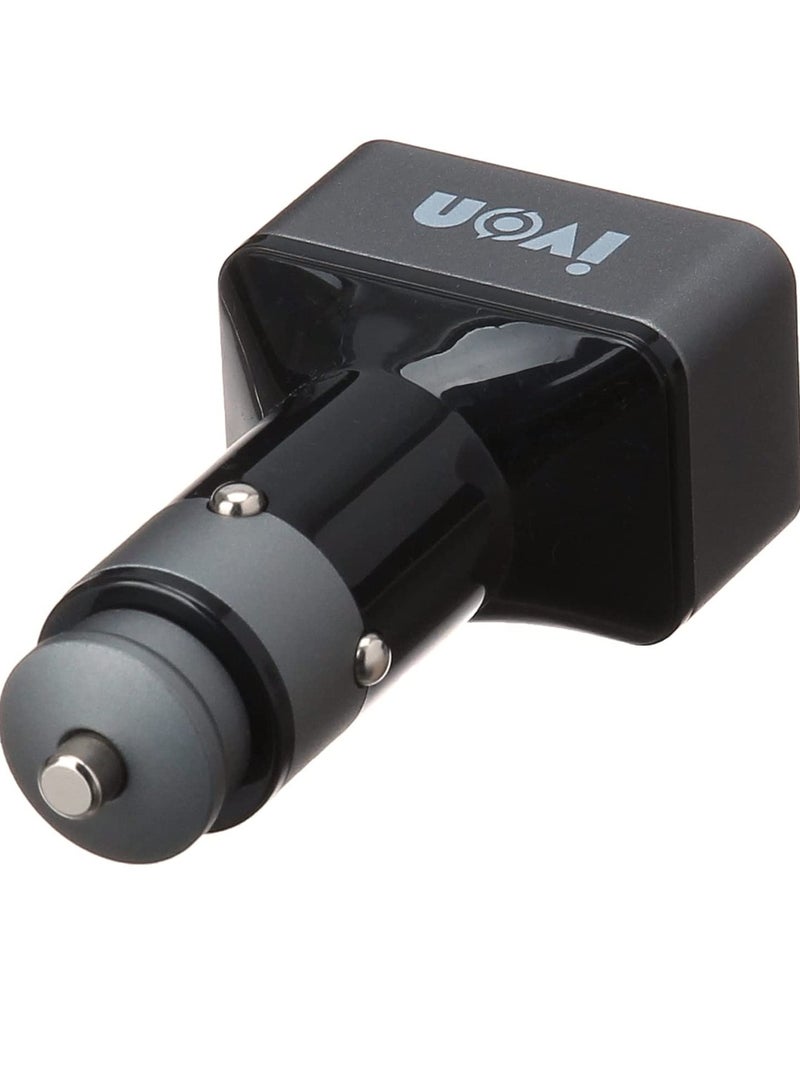 أيفون شاحن سيارة ايفون KX2150 / 3 منافذ USB 2 USB مع 5V / 4.2A (المجموع) و 1 USB QC3.0 كوالكوم الشحن السريع أسود cc36 - Image 2
