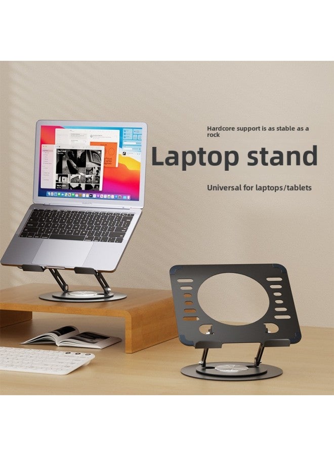 Laptop Stand 360-degree Rotating Adjustable Lifting Bracket Portable Storage Office Tablet Support-Color:Sky Blue - Image 2