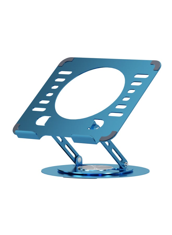 Laptop Stand 360-degree Rotating Adjustable Lifting Bracket Portable Storage Office Tablet Support-Color:Sky Blue - Image 1
