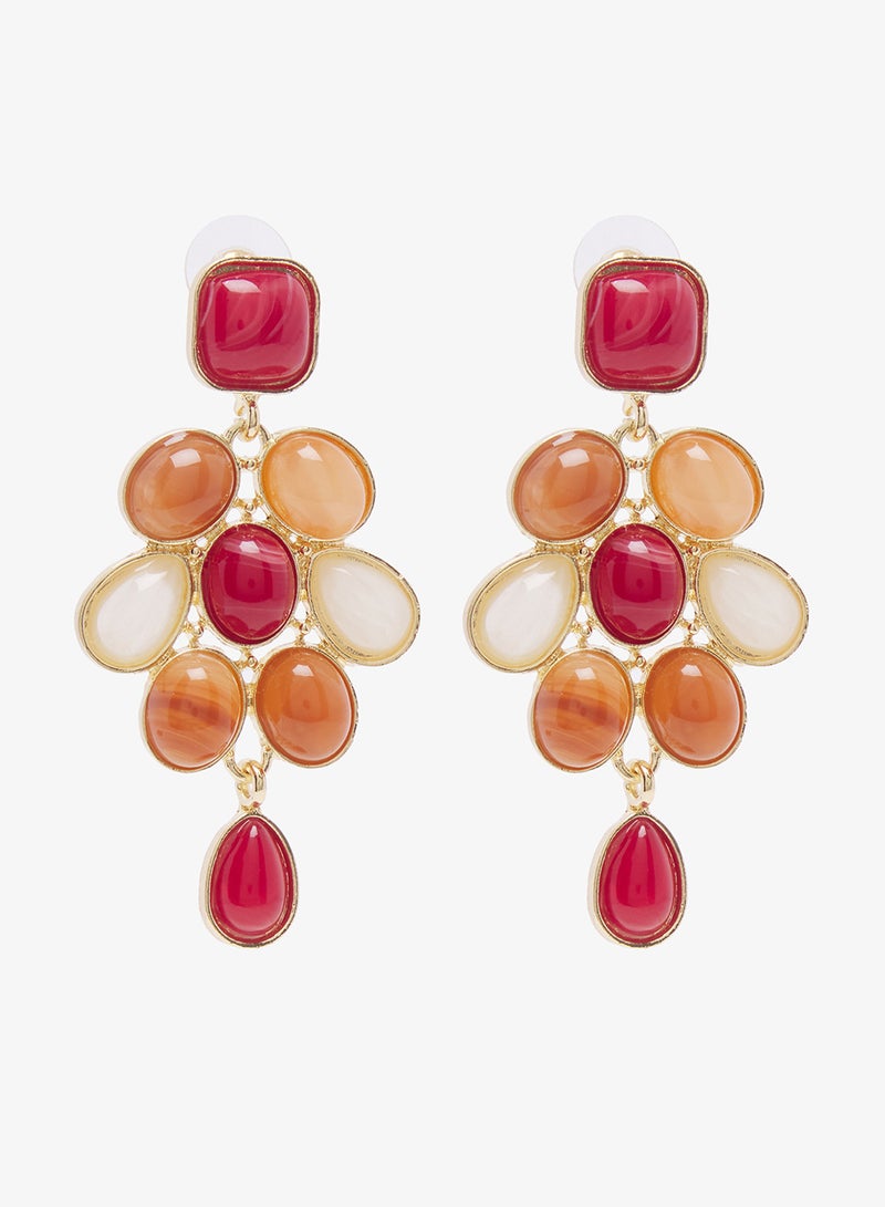ELLA Statement Resin Drop Down Earrings - Image 2