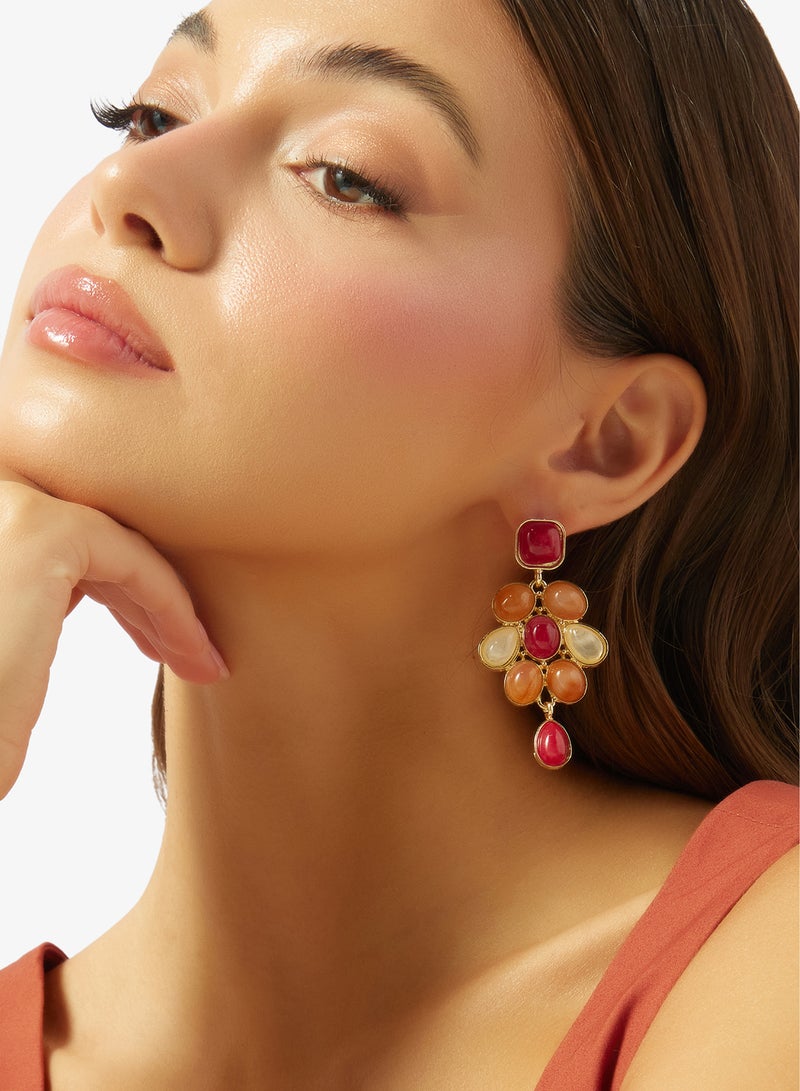 ELLA Statement Resin Drop Down Earrings - Image 3