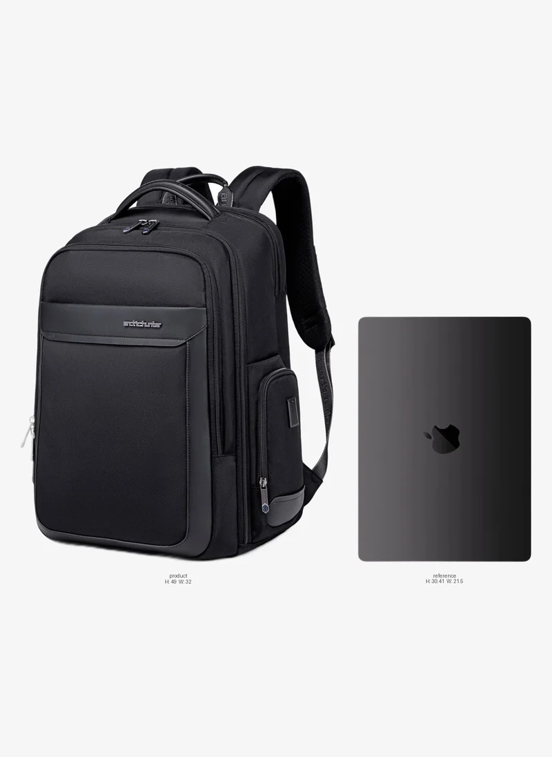ARCTIC HUNTER Water Resistant Lightweight Laptop Backpack with USB Headphone Jack for Men and Women to Office Casual Travel, B00544, Black