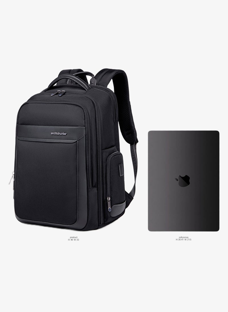ARCTIC HUNTER Water Resistant Lightweight Laptop Backpack with USB Headphone Jack for Men and Women to Office Casual Travel, B00544, Black - Image 2
