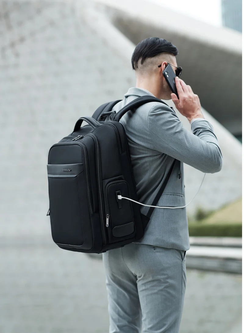 Arctic Hunter  Water Resistant Lightweight Laptop Backpack with USB Headphone Jack for Men and Women to Office Casual Travel, B00544, Black  | Best Price UAE