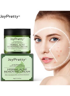 JoyPretty Herbal Acne Treatment Face Cream, Acne Spot Treatment For Face And Acne Dots, Natural Cystic Acne Treatment, For All Skin Types, Premium Acne Scar Cream And Pimple Remover 50G  - Image 1