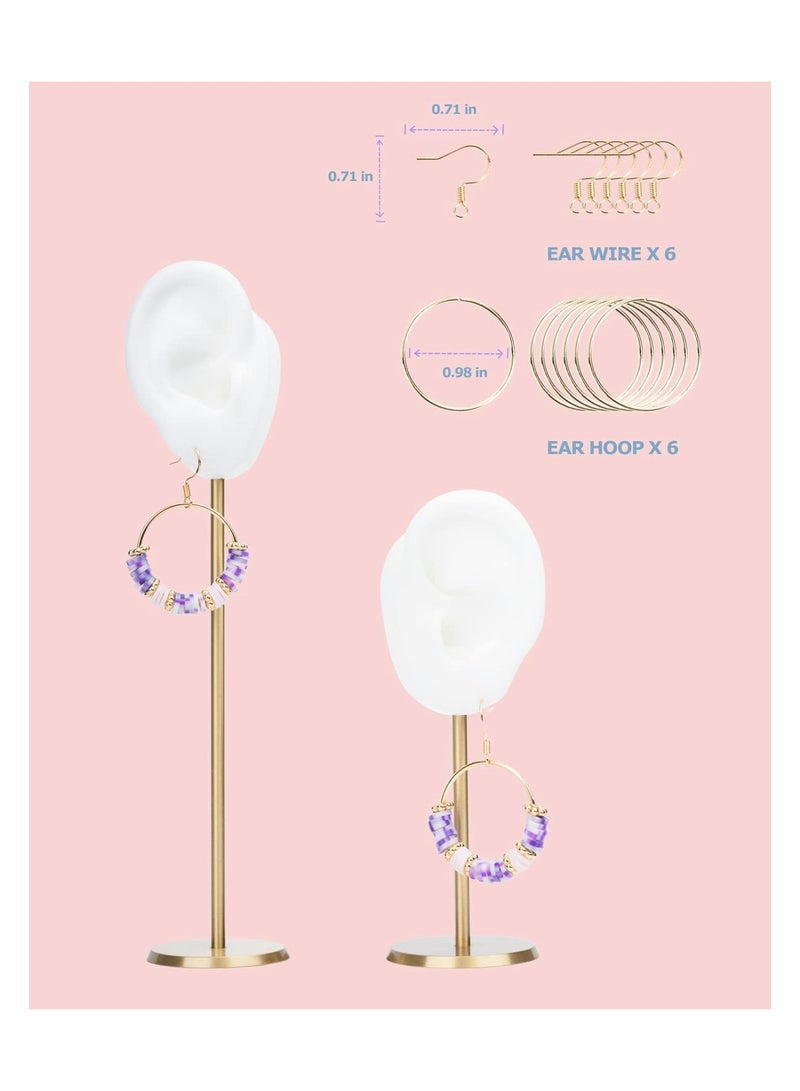 SYOSI 7200 قطعة مجموعة صنع الأساور من الخرز الطيني 24 لون خرز الطين البوليمر لصنع الأساور مجموعة صنع المجوهرات مع عبوة هدايا مجموعة صنع الأساور للبالغين خرز أقراص هيشي - Image 3