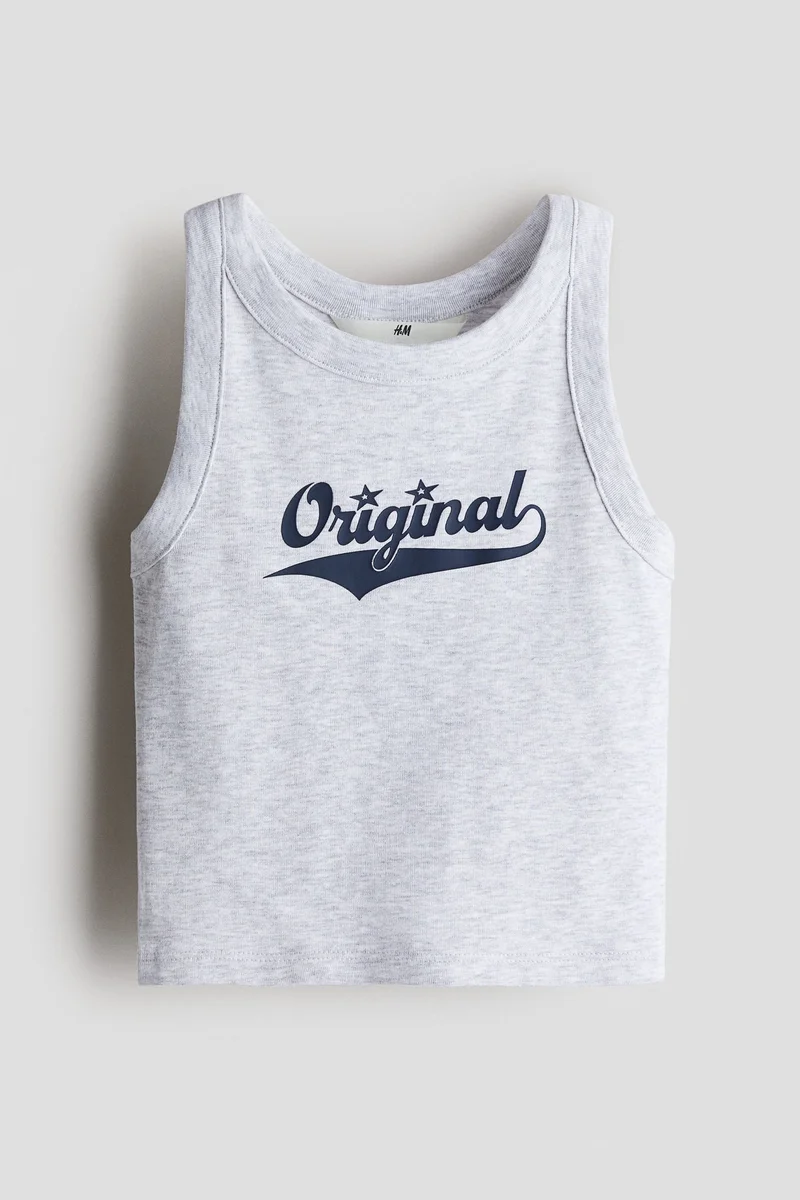 H&M Printed cotton vest top