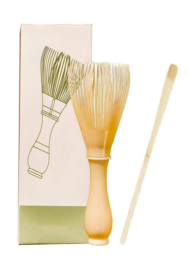 CartHome 2Pcs Matcha Kit, Resin Matcha Whisk and Spoon Set, Traditional Tea Preparation Tools, Perfect for Beginners and Enthusiasts, Lightweight and Durable - Image 1