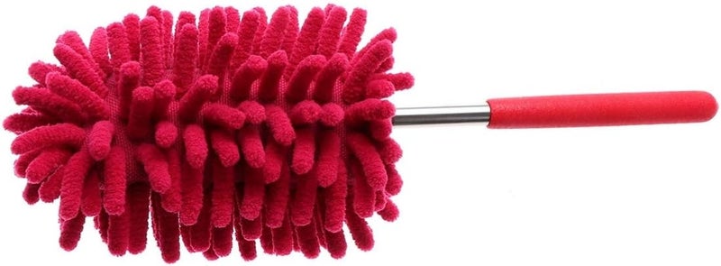 woobles Car Cleaner Car Cleaning Brushes Microfiber Small Duster Washable Mini Duster Extendable Dusters Microfibre Cleaning Tool for Cleaning Office Car (Red) Floor Cleaners Furniture Cleaner Red - Image 1