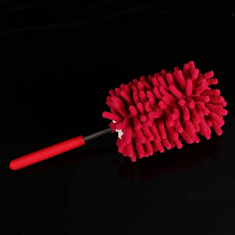 woobles Car Cleaner Car Cleaning Brushes Microfiber Small Duster Washable Mini Duster Extendable Dusters Microfibre Cleaning Tool for Cleaning Office Car (Red) Floor Cleaners Furniture Cleaner Red - Image 3