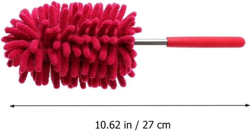 woobles Car Cleaner Car Cleaning Brushes Microfiber Small Duster Washable Mini Duster Extendable Dusters Microfibre Cleaning Tool for Cleaning Office Car (Red) Floor Cleaners Furniture Cleaner Red - Image 2