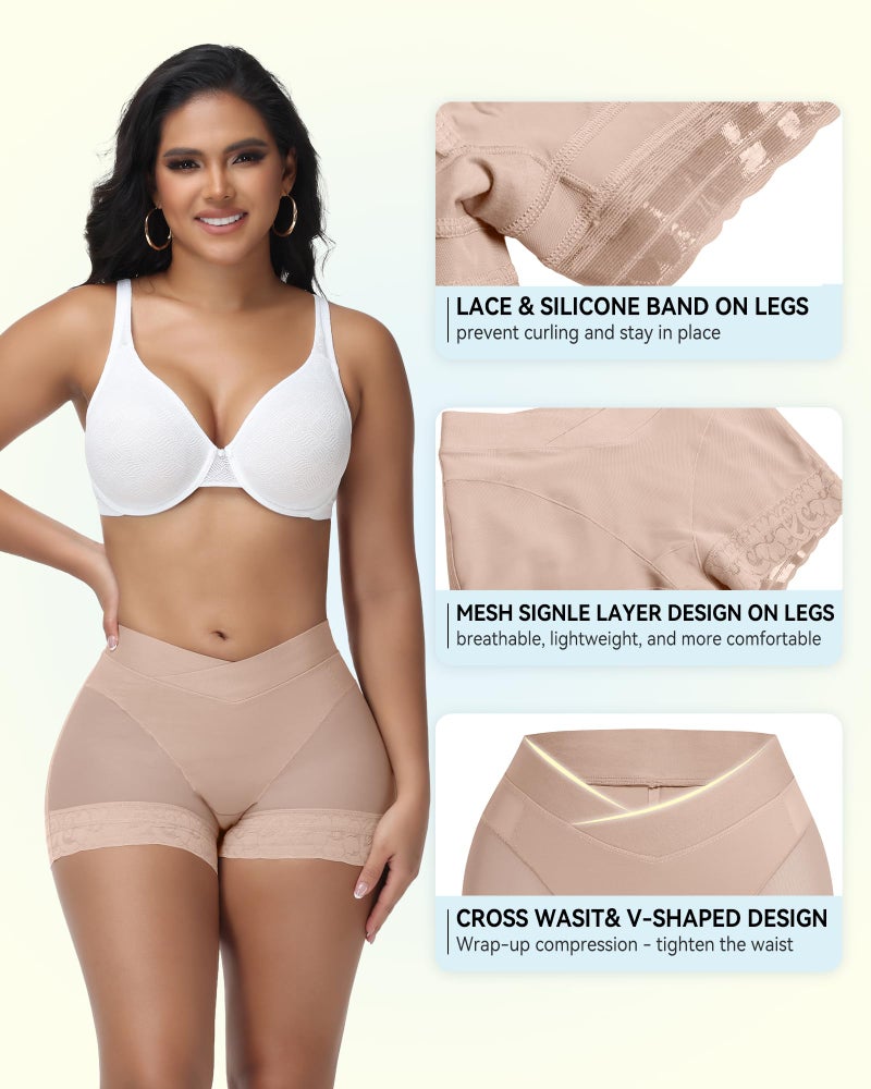 SHAPSHE Women'S Shapewear Control Panties Tummy Control Underwear Faja Levanta Gluteos Para Mujer Faja Body Shaper Shorts Bbl Underwear for Women Waist Shapewear Columbian Fajas for Women Tan - Image 3