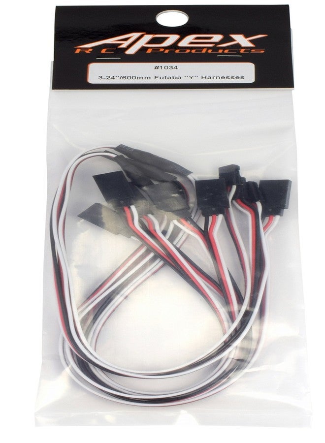 Apex RC Products Futaba Style 24" / 600mm Servo Y Harness - 3 Pack #1034 - Image 5