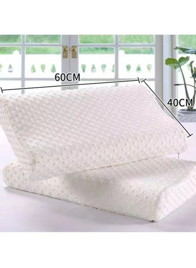 Comfortable Pillow White Cervical Orthopedic Memory Foam Ergonomic Contour Pillow 60×40×12cm  - Image 4