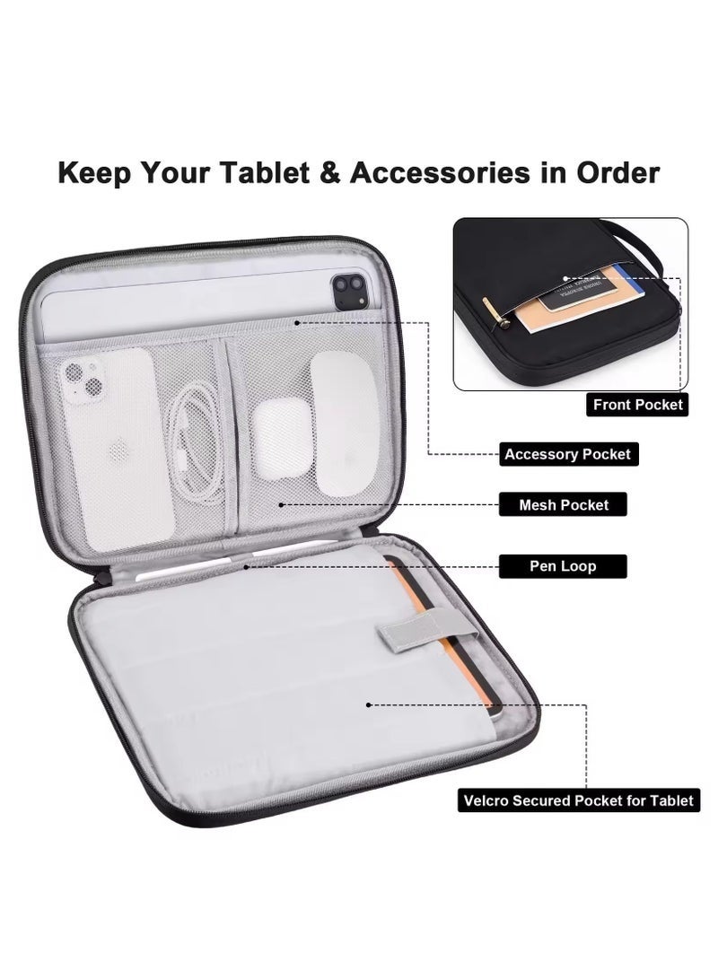 BAEKO 13 Inch Tablet Sleeve Bag, Protective Case for iPad Pro M4 2024 / 6/5/4/3 Gen 2018-2022, Compatible with Magic Keyboard & Smart Keyboard Folio, Black - Image 3