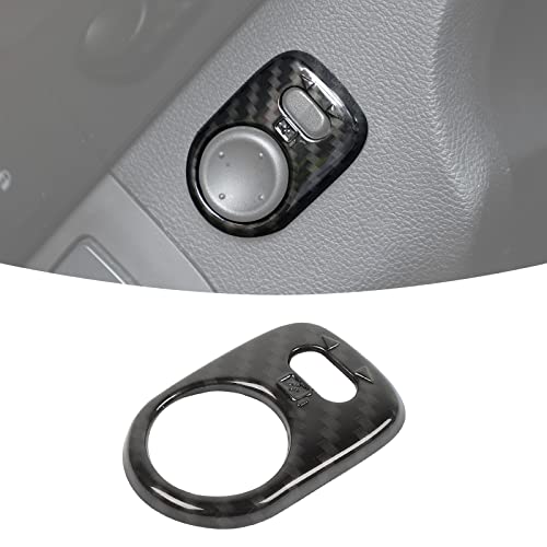 Jimen Compatible with Chevrolet Camaro 2010-2015, Rearview Mirror Adjust Button Cover Trim (Carbon Fiber) - Image 1