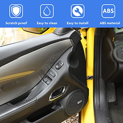 Jimen Compatible with Chevrolet Camaro 2010-2015, Rearview Mirror Adjust Button Cover Trim (Carbon Fiber) - Image 4