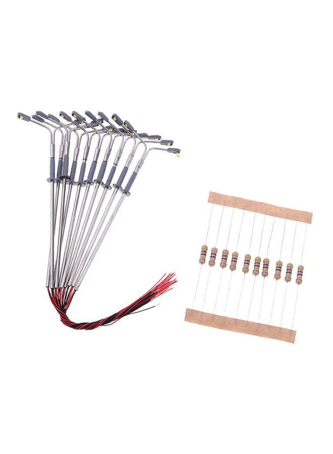 NIBEMINENT 10-Piece Landscape LED Lamp Posts For Yard Decorations 15x1.5x9.5cm - Image 1