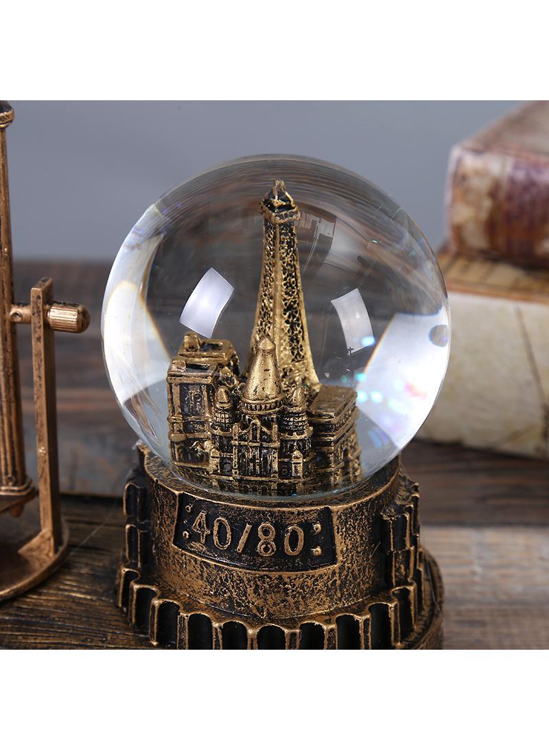 الأزرق جي دبليو برج الرمال المتحركة فلاش الكرة الكريستال هدية عيد ميلاد طالب ديكور المنزل الذهب - Image 2