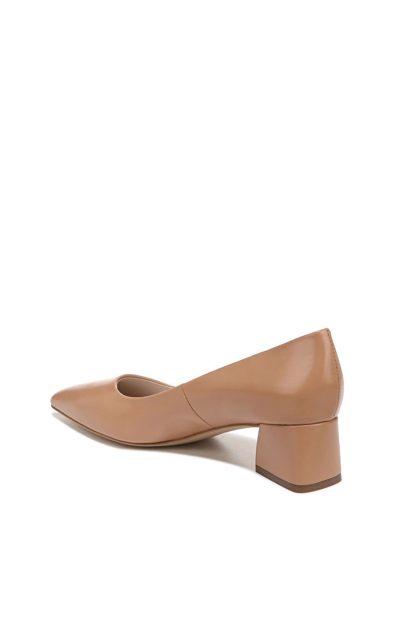 Franco Sarto Womens Racer Pointed Toe Block Heel Pump Toffee Tan Leather 6 M - Image 3