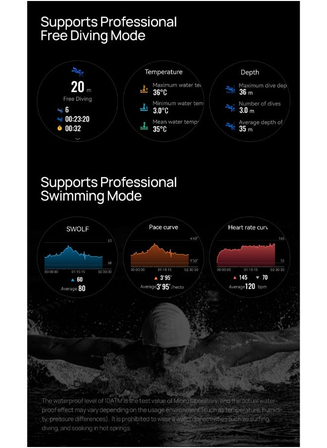 Mibro - Mibro Smartwatch GS Explorer 1.32” AMOLED UHD screen Obsidian Black - Image 1