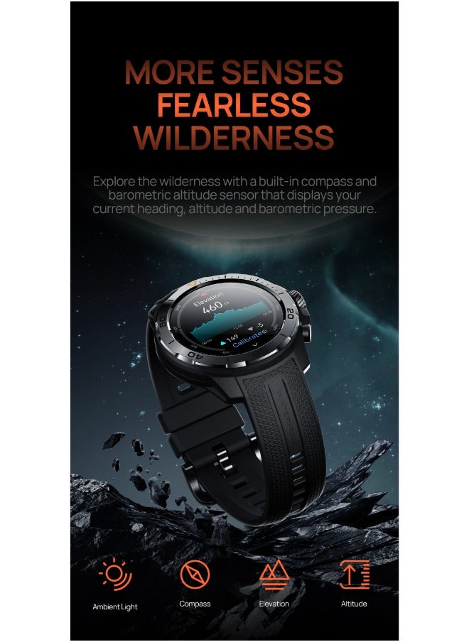 Mibro - Mibro Smartwatch GS Explorer 1.32” AMOLED UHD screen Obsidian Black - Image 1