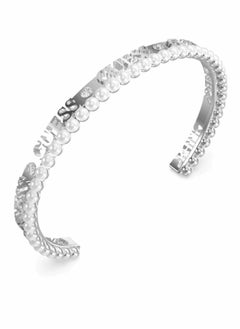White Beads Mini Bangle