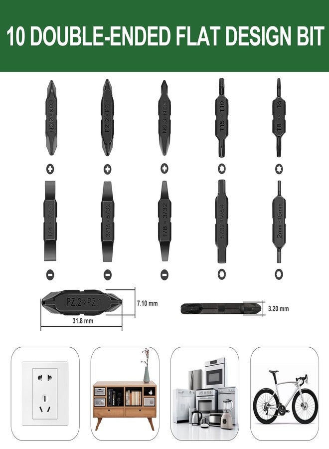نكستول مجموعة بت NexTool، 10 بتات مفك براغي مزدوجة الأطراف لأدوات متعددة، أداة NexTool Pocket Tool E1 و Flagship Captain، بتات Slot و Phillips و Hex و Torx مع حقيبة تخزين مثالية للتخييم والتنقل - Image 2