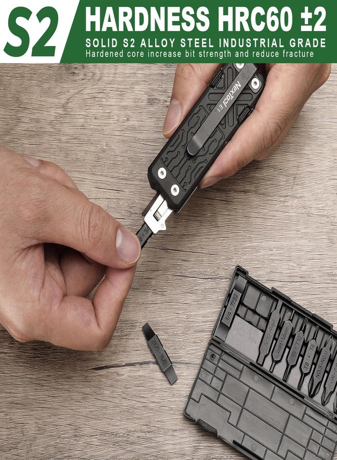 نكستول مجموعة بت NexTool، 10 بتات مفك براغي مزدوجة الأطراف لأدوات متعددة، أداة NexTool Pocket Tool E1 و Flagship Captain، بتات Slot و Phillips و Hex و Torx مع حقيبة تخزين مثالية للتخييم والتنقل - Image 4
