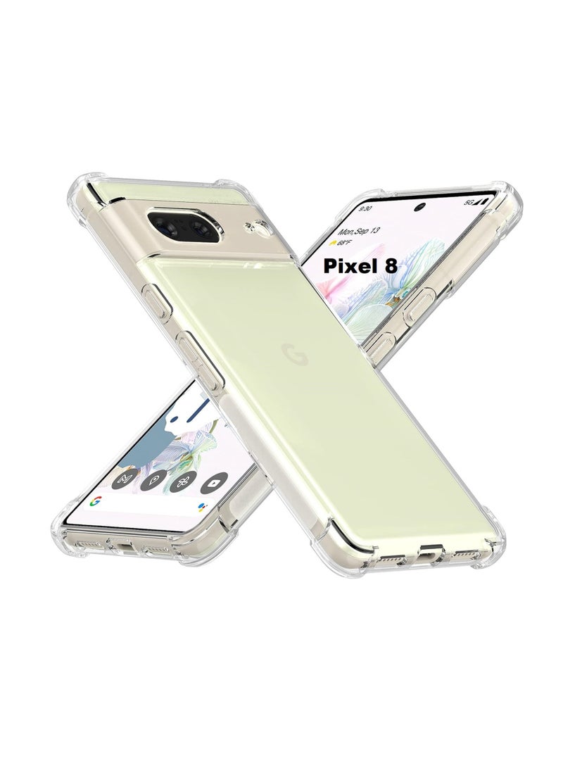 Case for Google Pixel 8 Crystal Clear TPU Cover Bumper Shockproof Protective Case with Camera Protection Designed for Pixel 8  - Image 1