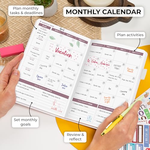Clever Fox Planner 2nd Edition – Colorful Weekly & Monthly Goal Planner, Time Management & Productivity Organizer, Undated, A5 (White) - Image 4