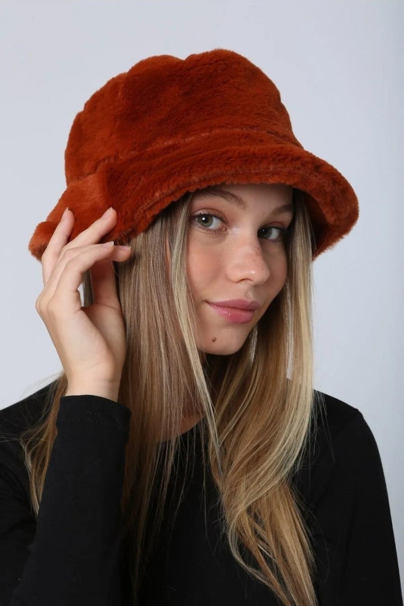 Saria Moda Saria Fashion Plush Bucket Hat  - Image 1