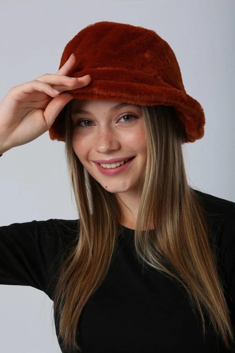 Saria Moda Saria Fashion Plush Bucket Hat  - Image 3