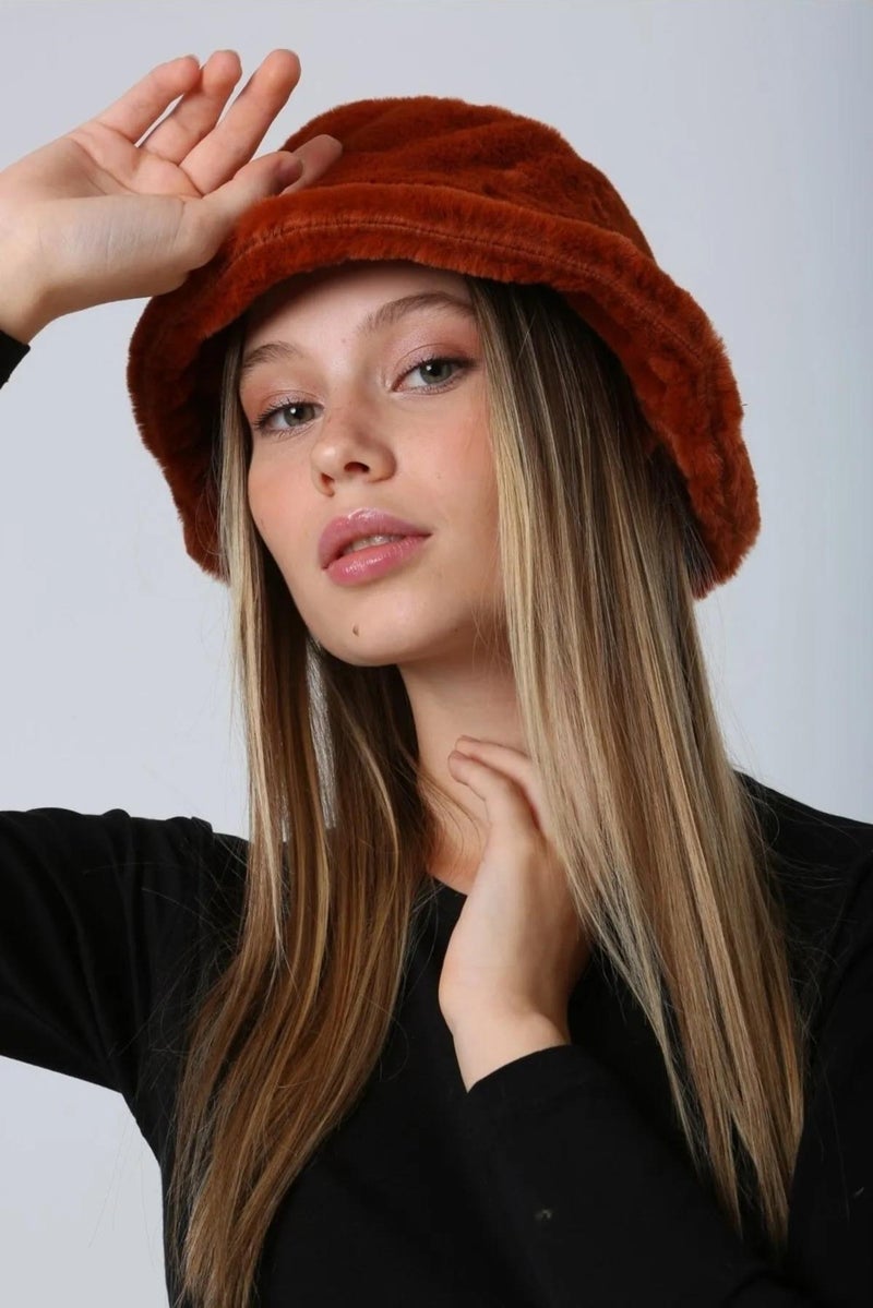 Saria Moda Saria Fashion Plush Bucket Hat  - Image 2