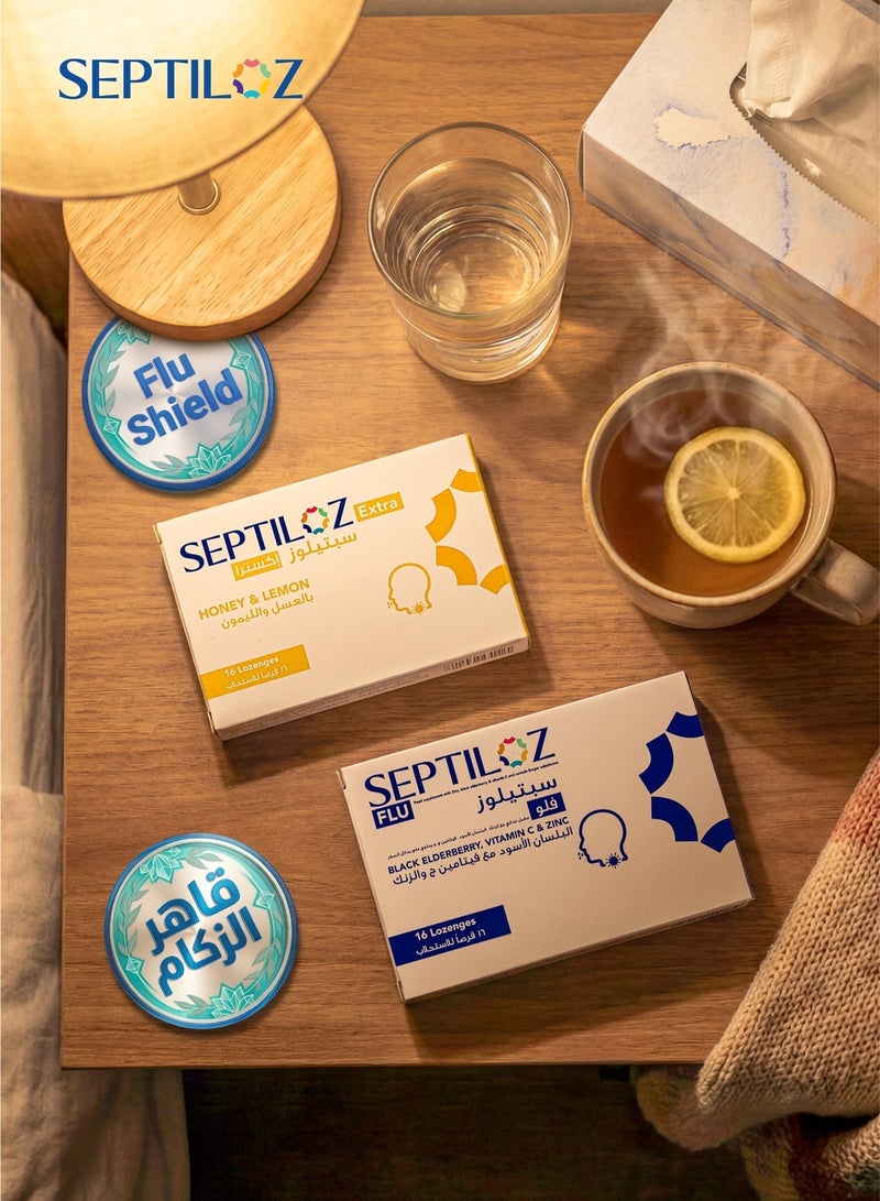Septiloz Total Cold Defense Bundle - Flu Defense (Zinc) + Honey & Lemon - Image 1