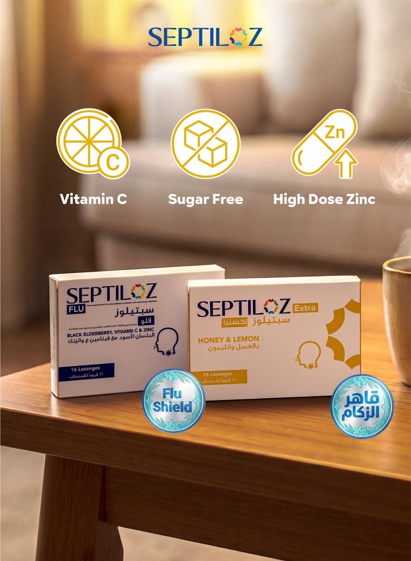 Septiloz Total Cold Defense Bundle - Flu Defense (Zinc) + Honey & Lemon - Image 2
