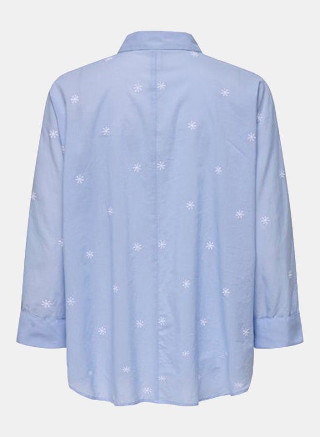 ONLY ONLY Womens New Lina Grace Longsleeve Embroided Shirt  - Image 4
