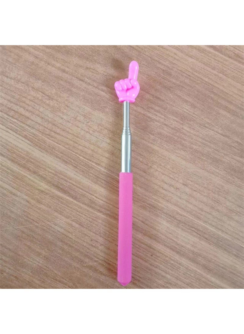 Generic Kids Reading Pointer Adjustable Stainless Steel Pink retractable learning finger stick 