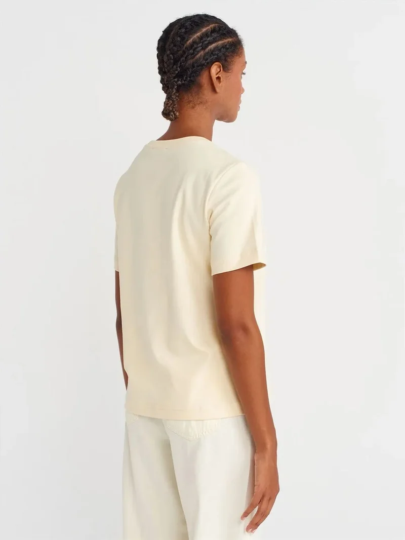 ديلفين DILVIN Women's Cotton Crew Neck T-Shirt