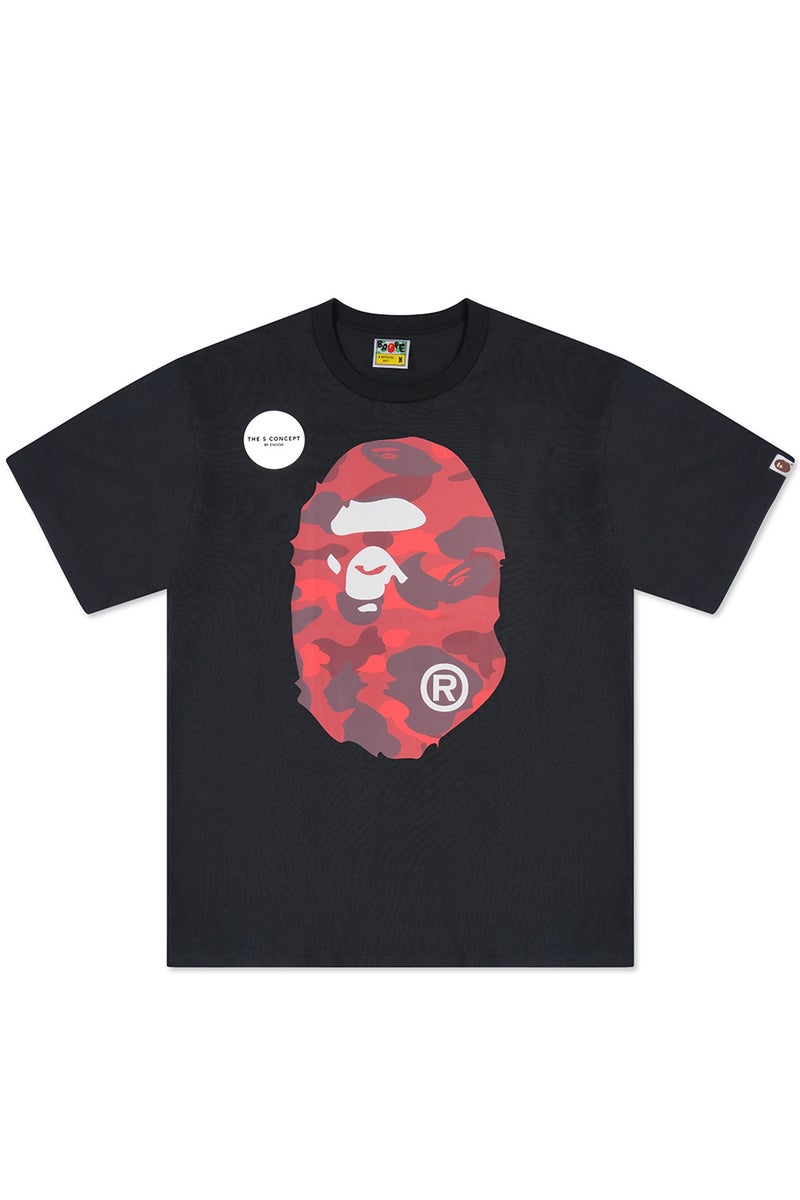 بايب تي شيرت بيب كولر كامو بيغ إيب هيد أسود وأحمر - Image 1