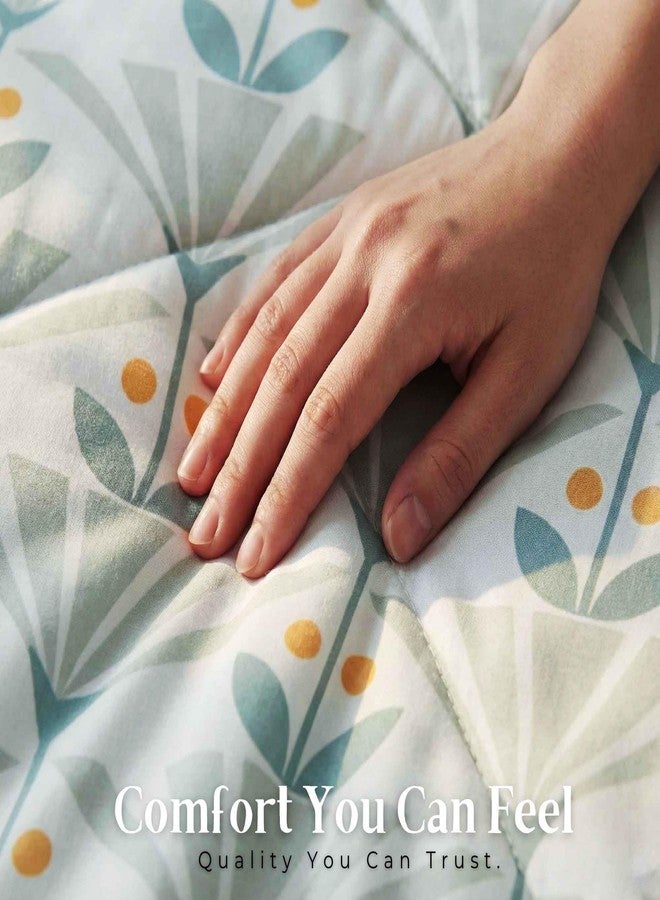 VAS COLLECTIONS Cloud Cotton Reversible AC Comforter for Double Bed | Super Soft 220 GSM Quilt/Duvet/Dohar | Lightweight All-Season Comforter | 88 x 90 Inches (1 Piece) (Sea Green, Orange) - Image 2