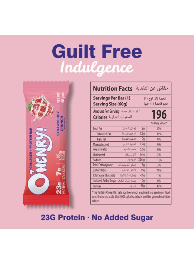 O'HENRY NUTRITION Collagen + Protein Bar - Strawberry Crunch - Image 5