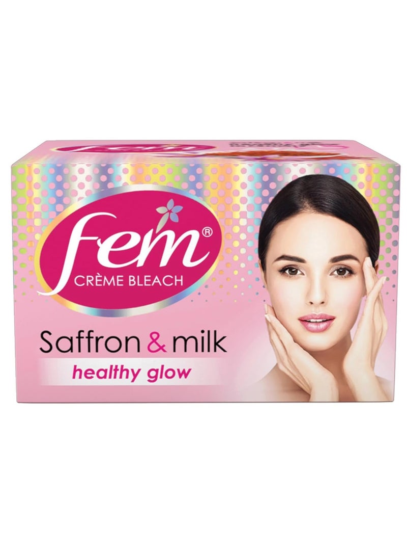 Fem Fairness (Saffron & Milk) Crème Bleach, 40g - Image 1