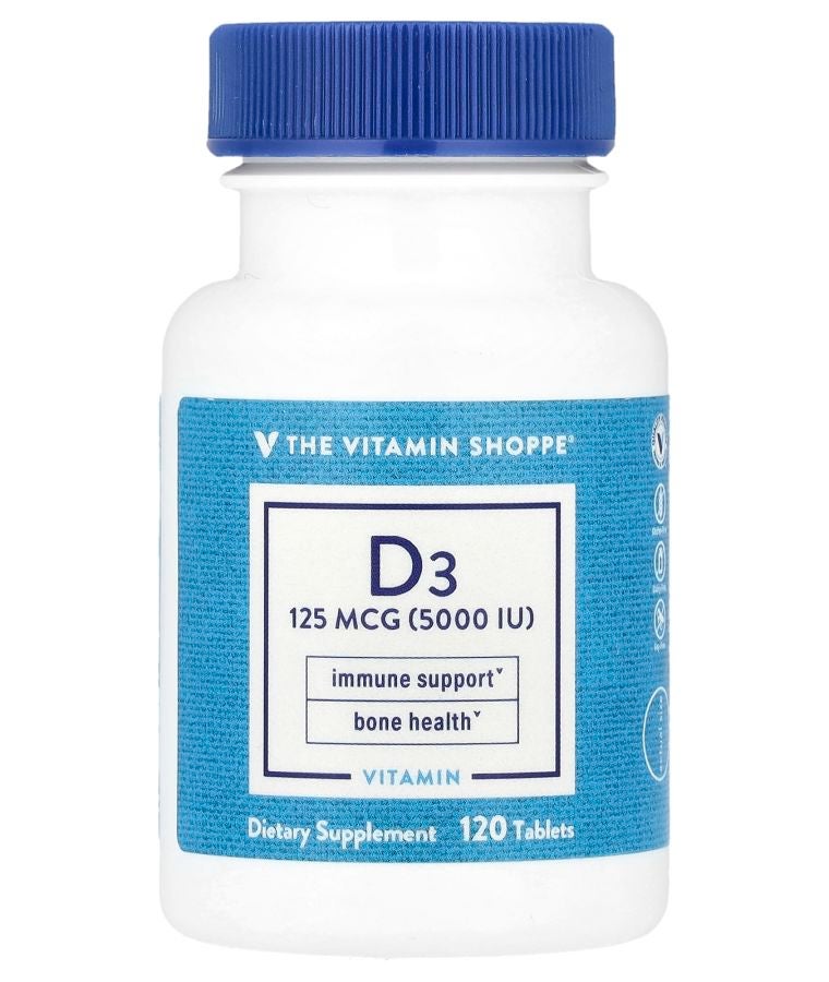 The Vitamin Shoppe فيتامين د3 125 ميكروغرام (5000 وحدة دولية) 120 قرص