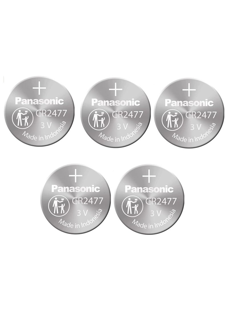 Panasonic 5-Pieces Panasonic CR2477 Lithium 3V Indonesia Batteries