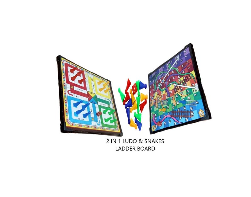JLG Kid,Adult,Toddler Ludo & Snakes Ladder Board, 12 Inches Square Area With Dice And Tokens - Image 4