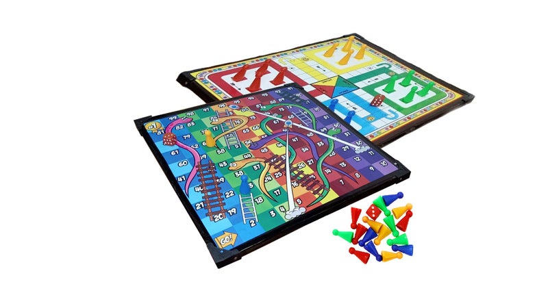 JLG Kid,Adult,Toddler Ludo & Snakes Ladder Board, 12 Inches Square Area With Dice And Tokens - Image 5
