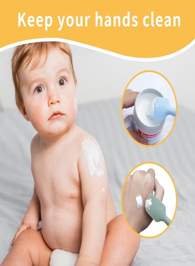 SOSKYGELO Baby Diaper Cream Spatula, 4Pack Silicone Butt Spatula Baby Paste Diaper Cream Applicator for Newborn Babies - Image 3