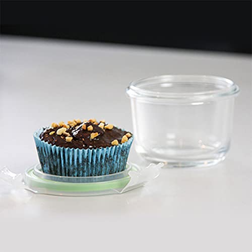 Glasslock Korea Tempered Glass Storage Containers with Lid - Classic 165ml Round - Airtight Food Storage Kitchen Container - Office Lunch Tiffin Box/Bowl, Microwave/Dishwasher/Fridge/Freezer Safe - Image 2